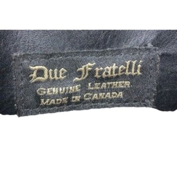 Due Fratelli Genuine Leather Crocodile Pattern Crossbody Purse Brown/Beige Snap - Picture 5 of 8